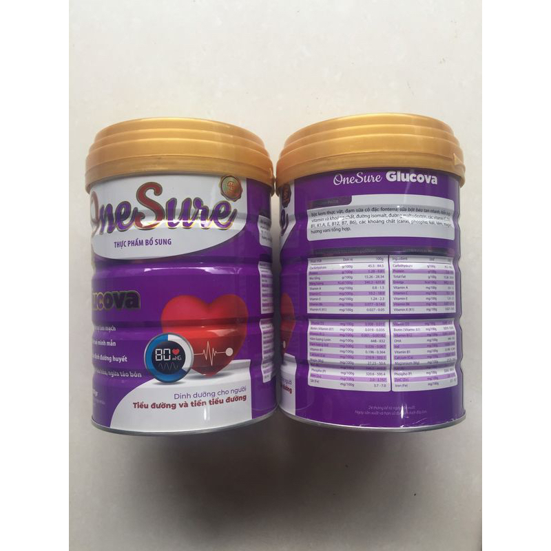 Lon 900g sữa OneSure Glucova .Dinh dưỡng cho người đái tháo đường