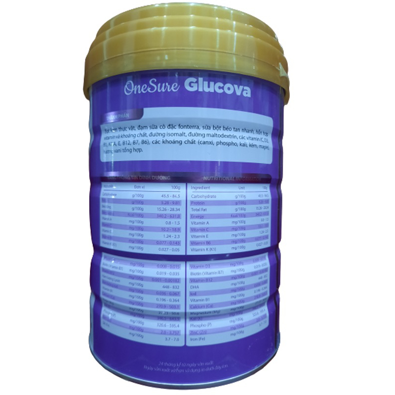 Lon 900g sữa OneSure Glucova .Dinh dưỡng cho người đái tháo đường