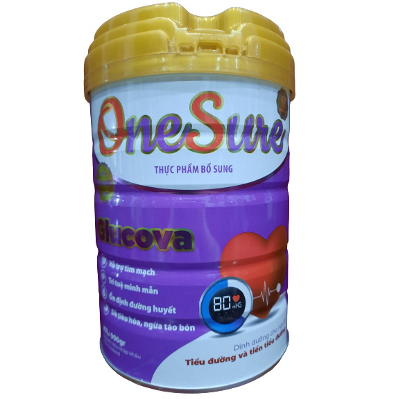 Lon 900g sữa OneSure Glucova .Dinh dưỡng cho người đái tháo đường