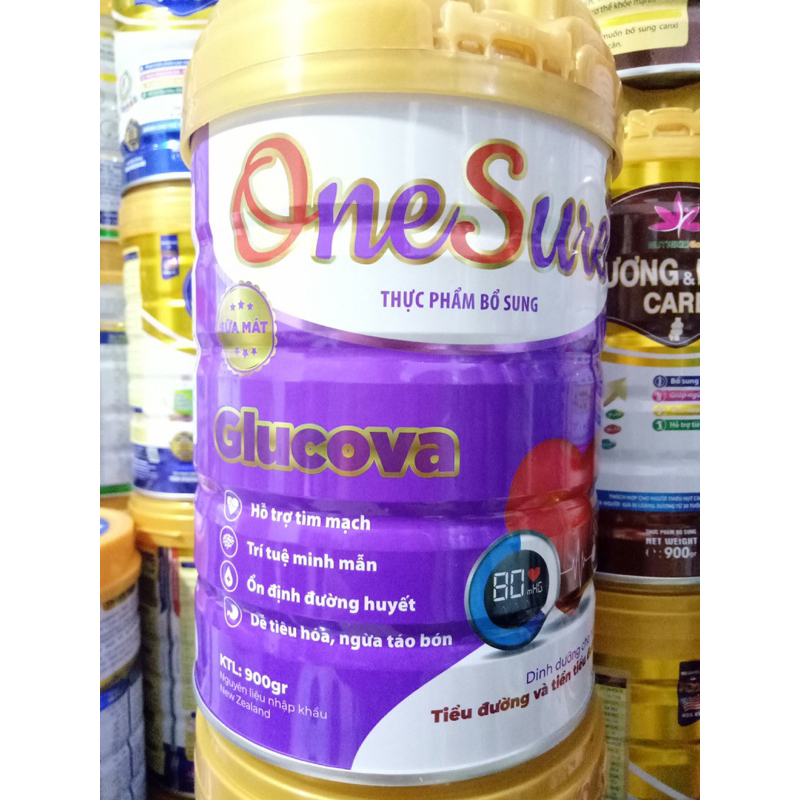 Lon 900g sữa OneSure Glucova .Dinh dưỡng cho người đái tháo đường