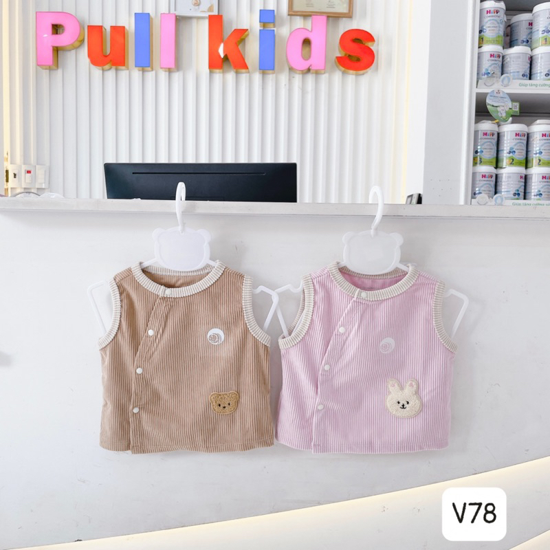 Aminaza - Gile cài chéo tăm in hình gấu