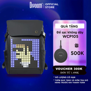 Balo DIVOOM Pixoo Backpack-M, có hiển thị màn hình LED, ngăn chứa Laptop 15inch