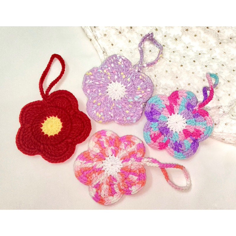 Hình thật Có sẵn - Túi mini đựng airpod , son , chìa khóa, thẻ xe treo túi xách bằng len handmade By Rya.amour