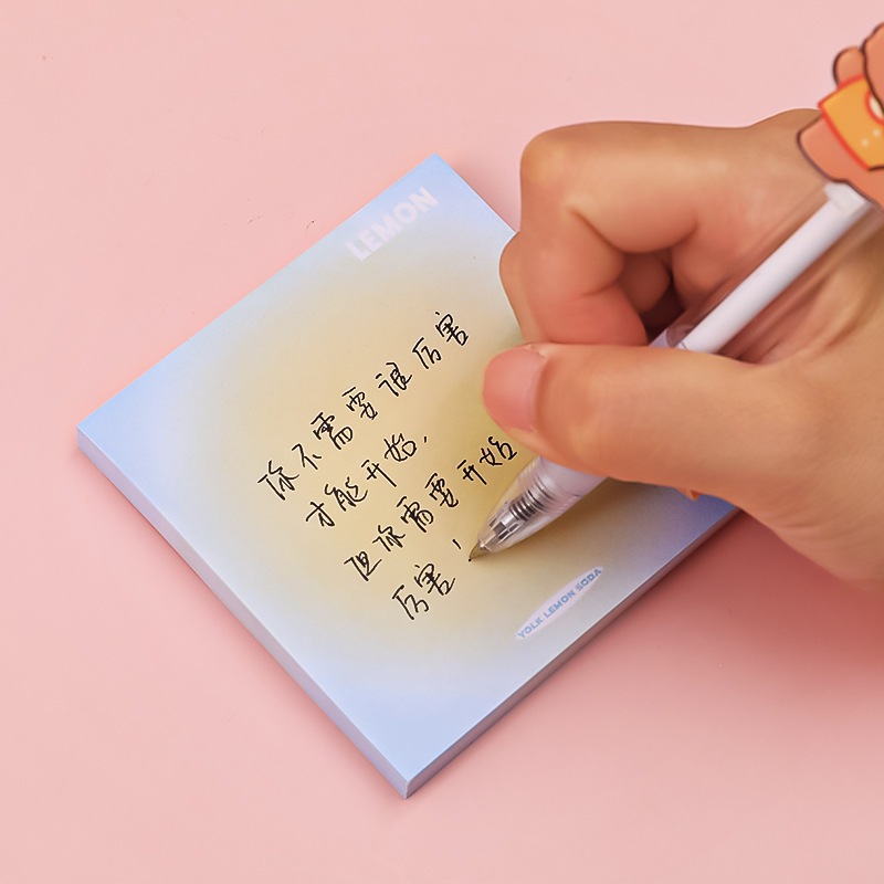Tập giấy note ghi chú nhiều màu sắc theo phong cách Gradient Pastel dễ thương 8*8cm