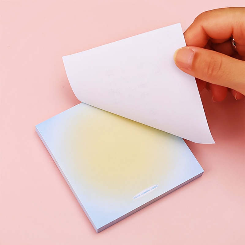 Tập giấy note ghi chú nhiều màu sắc theo phong cách Gradient Pastel dễ thương 8*8cm