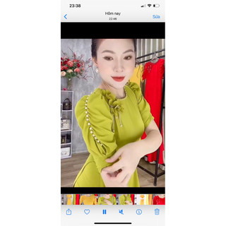 Áo dài đính hoa