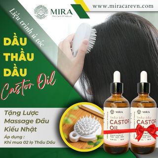 Dầu Thầu Dầu Castor Oil nguyên chất - Ủ Tóc Dưỡng Mọc Tóc Nhanh Dài  - MIRACARE