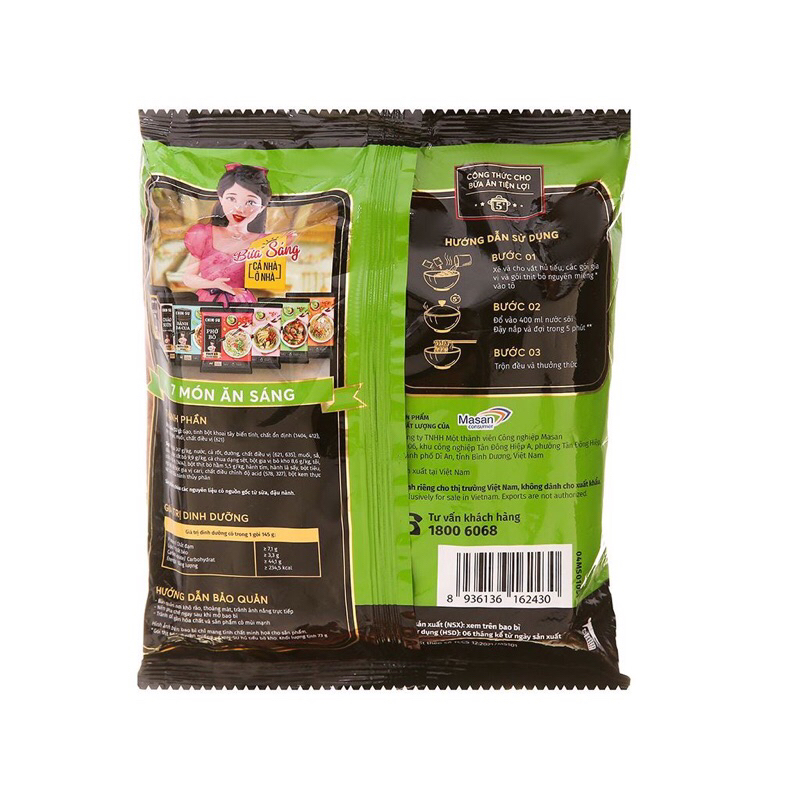 Thùng 15 Gói Hủ Tiếu Bò Kho Chinsu  145g/Gói