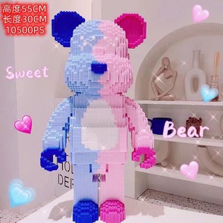 Mô hình lắp ghép Bearbrick cặp đôi  (2 con cao 30cm trong 1 mẫu)