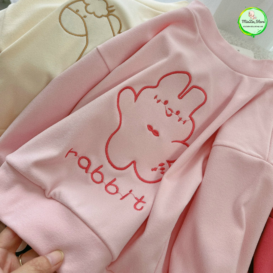 Bộ nỉ lông hình hươu Giraffe, thỏ Rabbit bé gái, bé trai từ 5-19kg