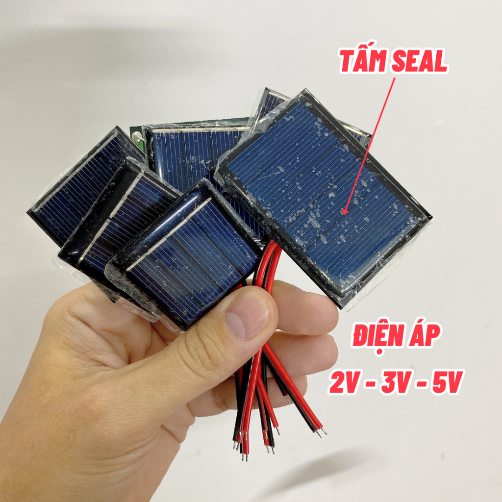 Tấm pin năng lượng mặt trời đã hàn sẵn dây - PIN MẶT TRỜI MINI - 2V 3V 5V - Dòng điện 65mA 100mA 110mA 400mA - LK0194