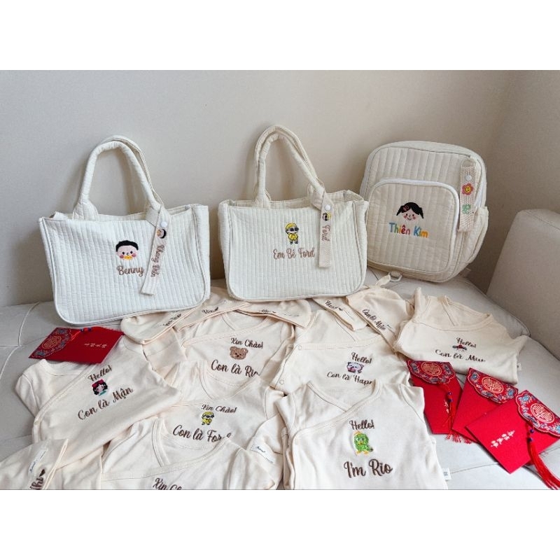 Suit kèm nón thêu tên, hàng cao cấp