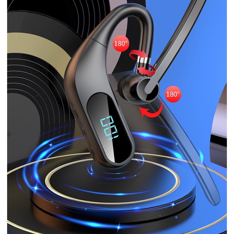 Tai nghe nhét tai GrownTech bluetooth KJ12 HIFI 5.0 có màn hình led thể thao gọn nhẹ chống nước bảo hành 24 tháng