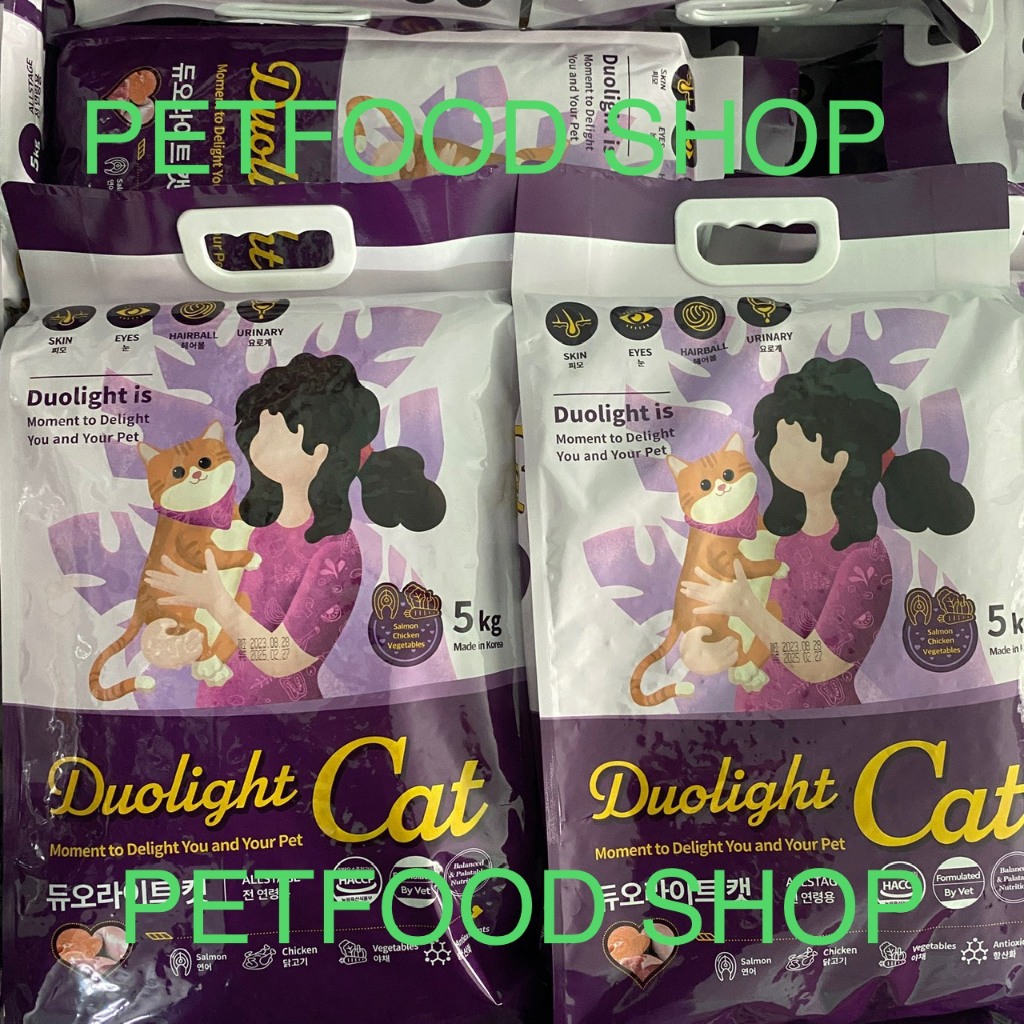 Thức ăn mèo Duolight Cat All Stage Salmon, Chicken & Vegetable 5kg - Vị Cá hồi, thịt gà và rau củ
