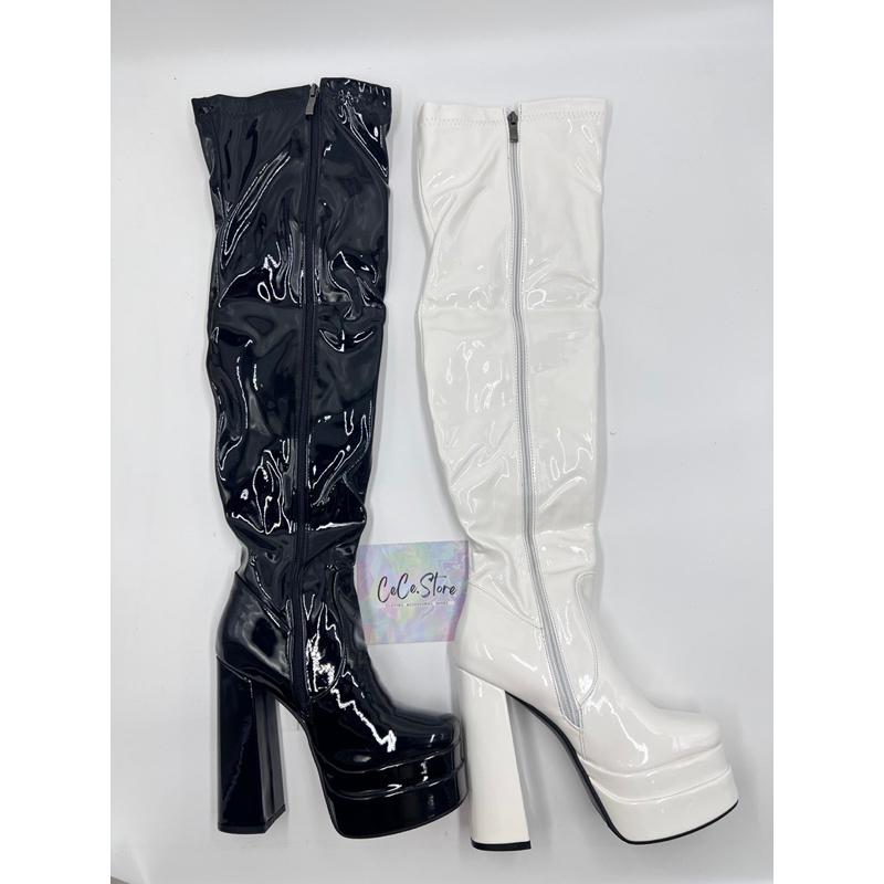 SẴN37 BOOT DA BÓNG 15CM ĐẾ 2 LỚP KHOÁ KÉO FULL LÓT LÔNG GÓT VUÔNG DANCER CECE.STORE