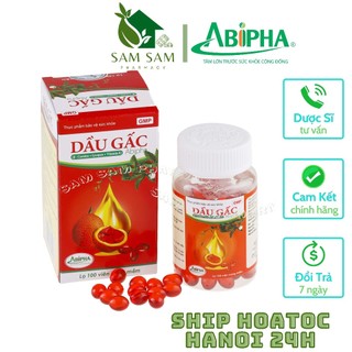 [Mua 5+1] Dầu Gấc Abipha lọ 100 viên - Bổ Sung Vitamin A - Hỗ Trợ Cho Người Thị Lực Kém Và Quáng Gà