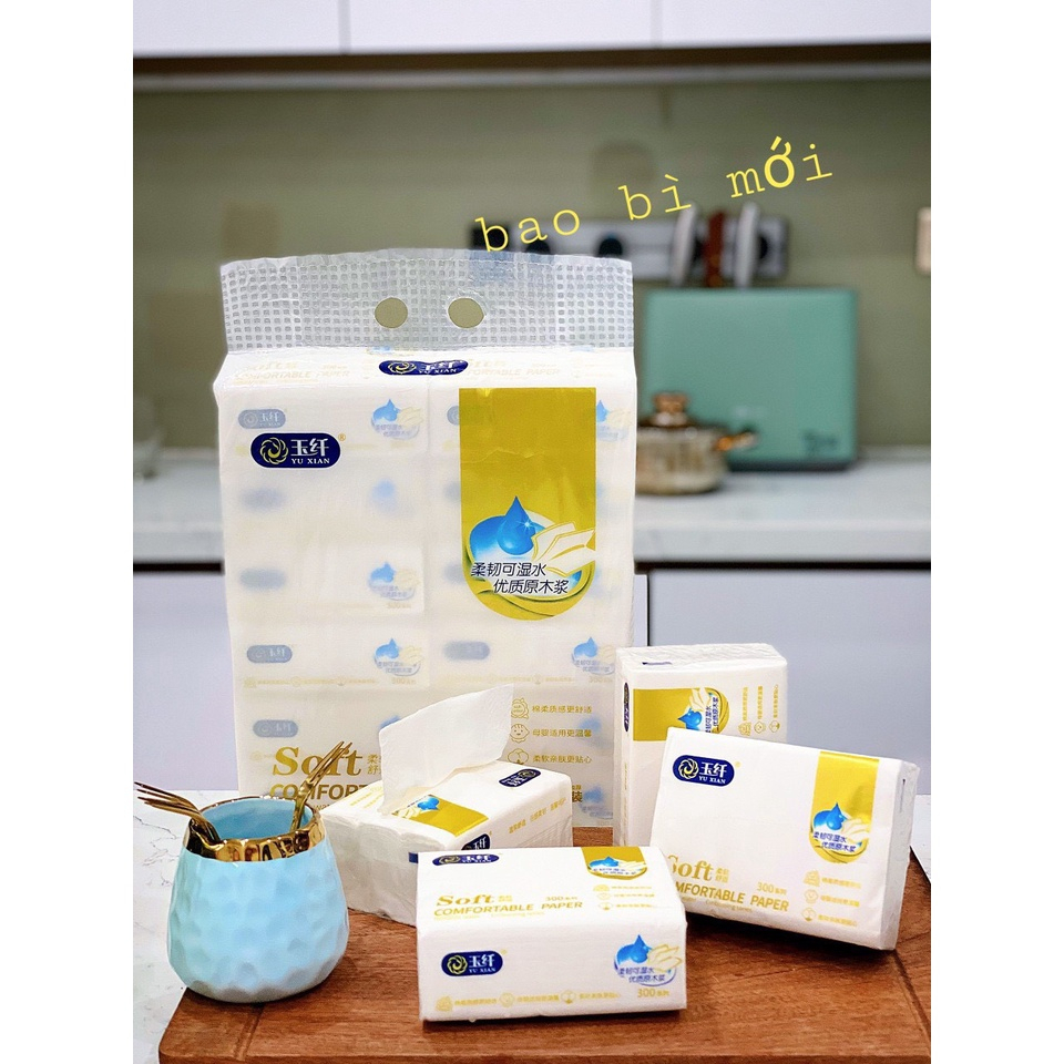 Giấy ăn rút gấu trúc 300 tờ thùng 12 gói cao cấp