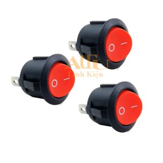 3 Cái Công Tắc Bập Bênh Tròn KCD1-105 6A/250V ON-OFF Đường Kính Lỗ 20mm