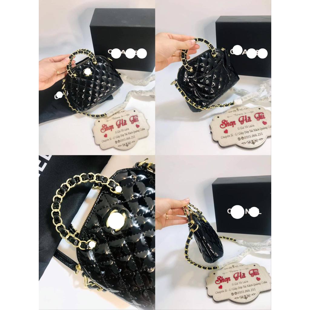 Túi xách chữ X hến bóng new sang hịn hộp nam châm