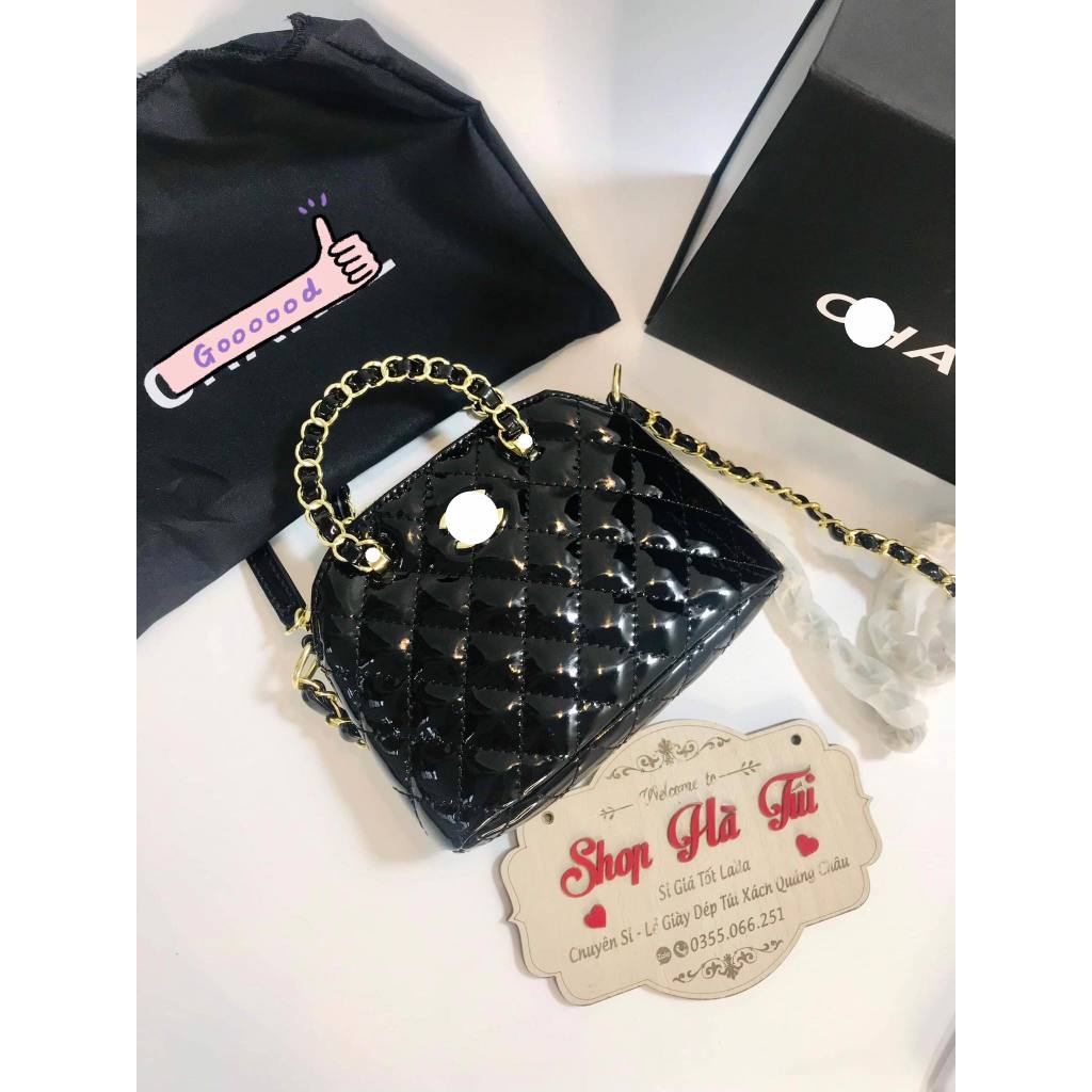 Túi xách chữ X hến bóng new sang hịn hộp nam châm