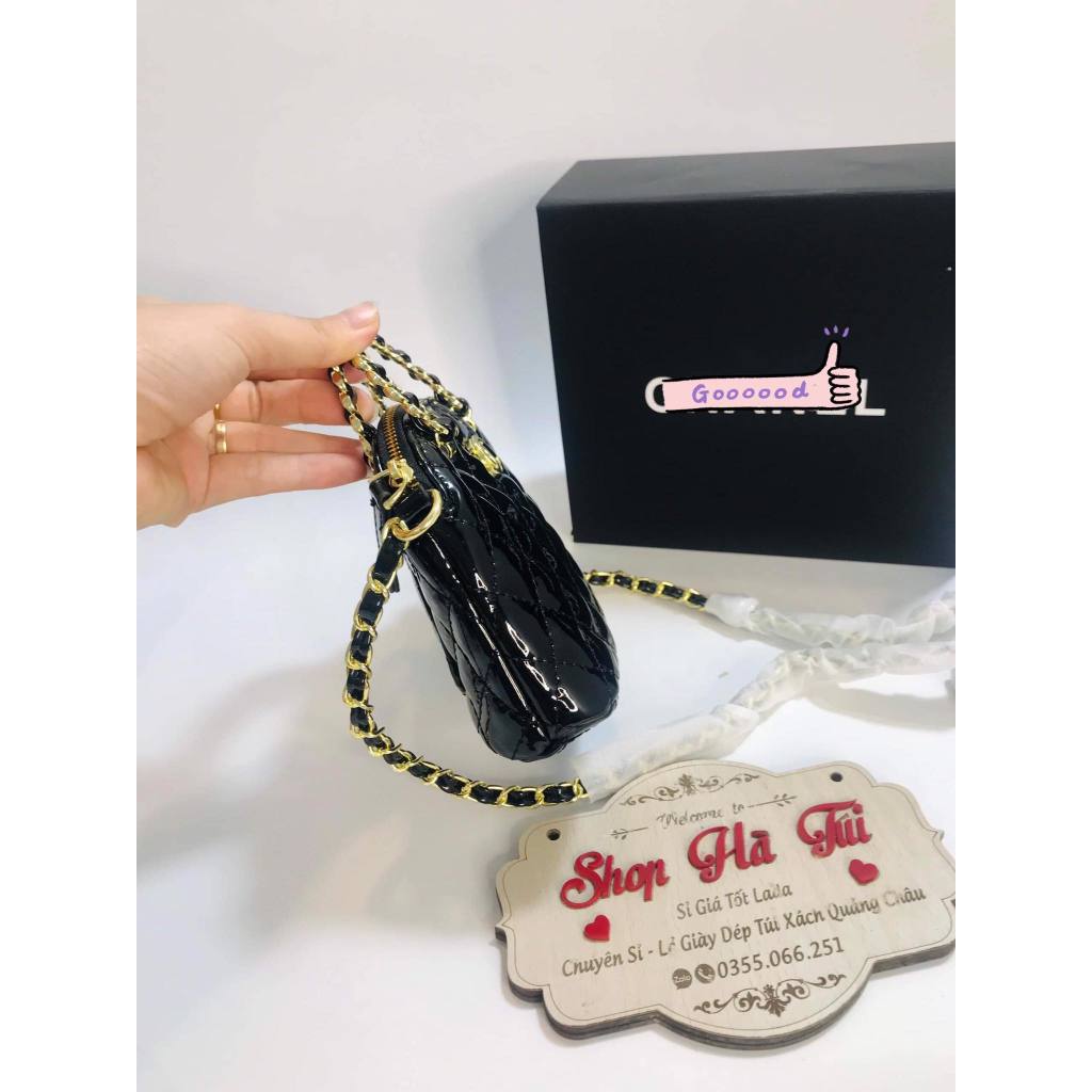 Túi xách chữ X hến bóng new sang hịn hộp nam châm