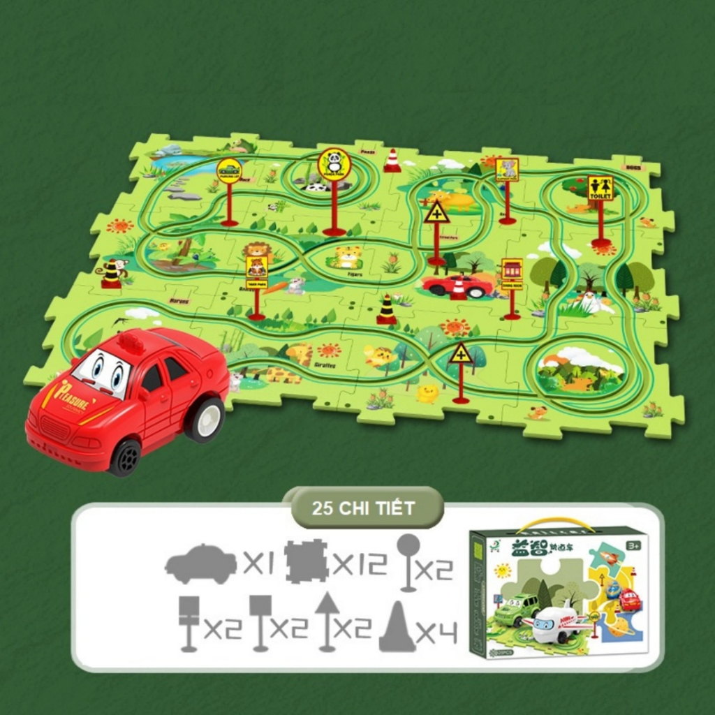 Xe Chạy Trên Đường Ray Cảm Biến, Đồ Chơi Cho Bé