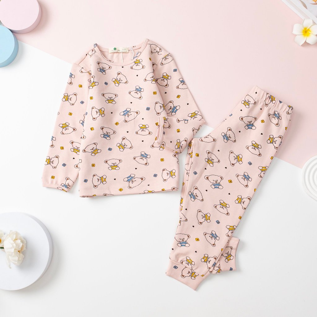 Bộ thun dài tay cho bé trai bé gái LITIBABY siêu mềm đẹp size 12-28kg . Họa tiết cực đẹp