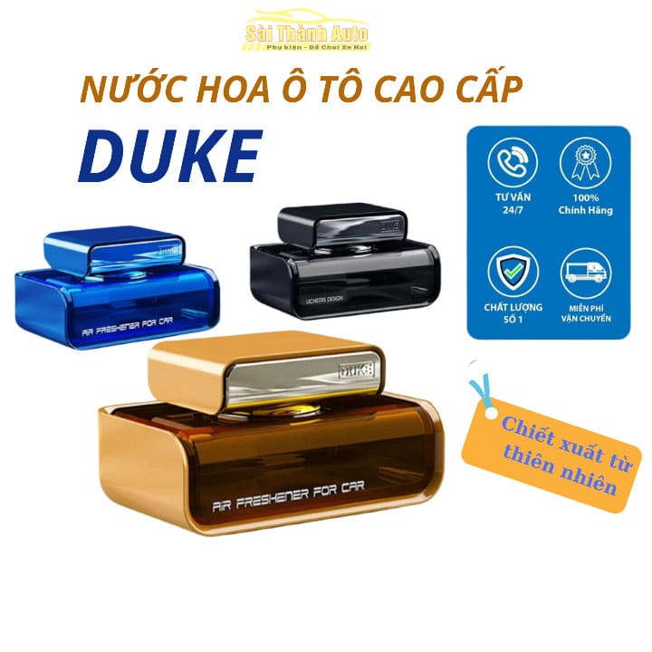 Nước hoa ô tô Duke mùi Cafe 100% tinh chất thiên nhiên giúp khử mùi, chống say xe cao cấp nhập khẩu từ Pháp lọ 50ml