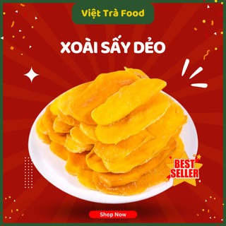 H02 Xoài sấy dẻo, xoài sấy dẻo không đường, trái cây sấy dẻo, đồ ăn vặt, Việt Trà Food