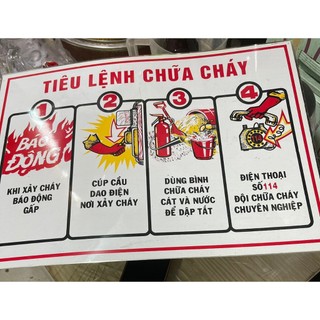 Bộ Bảng Nội Quy Tiêu Lệnh Pccc