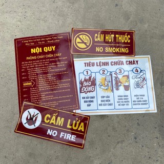 Bộ Bảng Nội Quy Tiêu Lệnh Pccc
