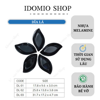 Dĩa Nhựa Melamine Hình Lá Nhiều Màu