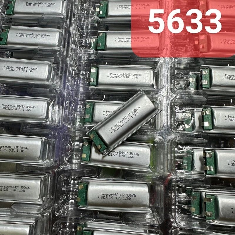 Pin 801437 pin sạc lithium 3.7V không  mạch bảo vệ
