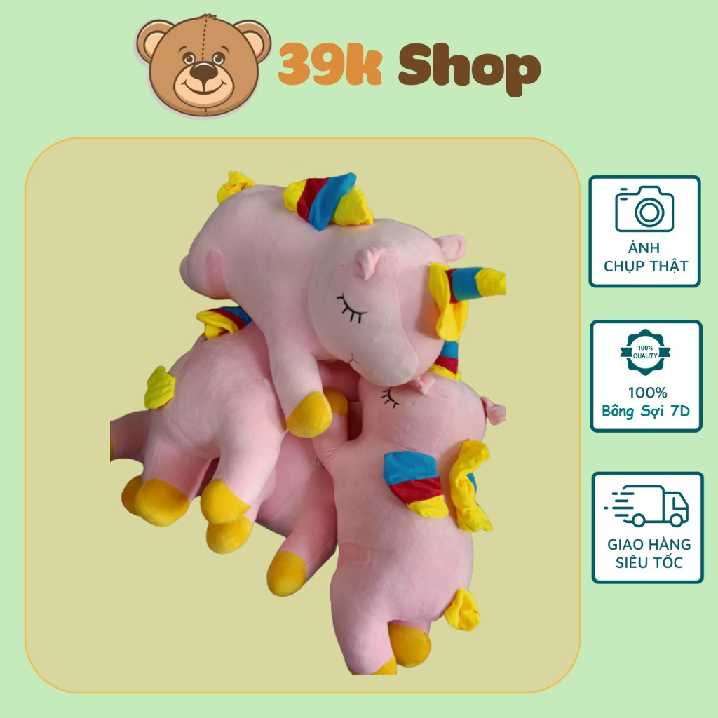 Gấu Kỳ Lân Mềm Mại Dễ Thương Size 30cm Làm Quà Tặng Trang Trí Gấu Ôm - Gấu Bông Đồng Giá