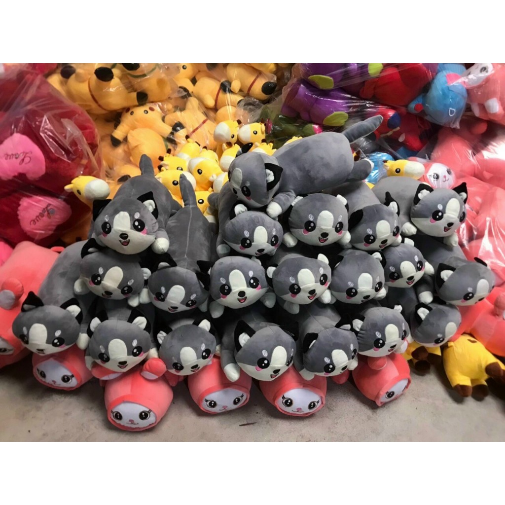 Gấu Mèo Nằm Mềm Mại Dễ Thương Size 30cm Làm Quà Tặng Trang Trí - Gấu bông đồng giá