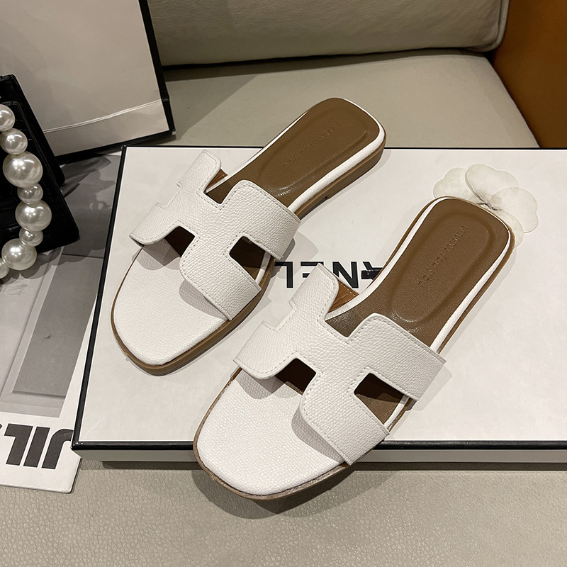 Dép nữ chữ H quai ngang da sần siêu bền siêu êm chân- Hàng siêu hot 2024