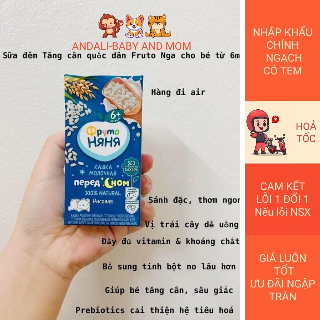 Sữa Đêm FRUTO Nga pha sẵn giúp bé tăng cân, ngủ ngon, sâu giấc