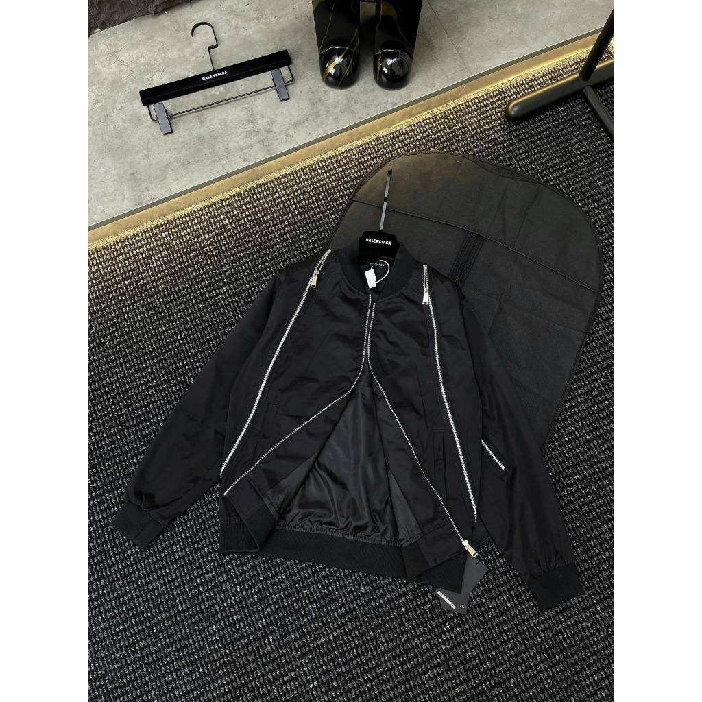 Áo khoác bomber nam DSQ chữ thêu mix khóa cao cấp - Áo khoác nam DSQ 2 lớp cao cấp