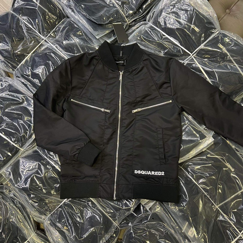 Áo Khoác Bomber DSQ 2 Khoá Ngực 2 Lớp New Hot Trend Bản SC 4652