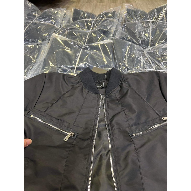 Áo Khoác Bomber DSQ 2 Khoá Ngực 2 Lớp New Hot Trend Bản SC 4652