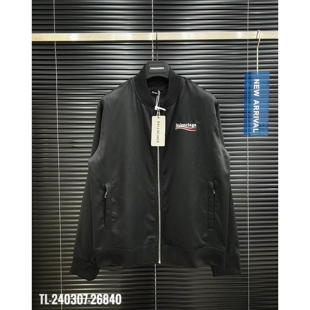 🔥Hot🔥Áo khoác bomber Balenciaga thêu chữ thiết kế hot trend Nam nữ New 2023