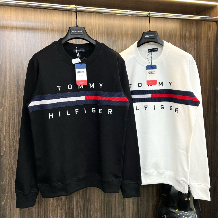 FULL mẫu Áo nỉ Tommy in hình thiết kế hot trend Nam Nữ Thu Đông 2023. Áo Sweater Tom Hot Trend 2023