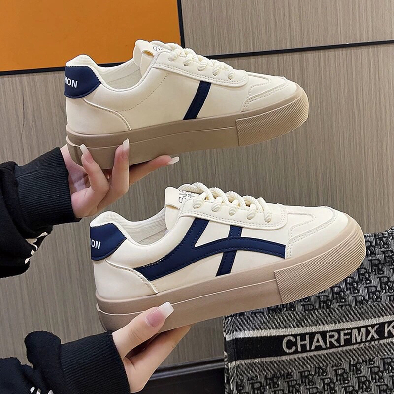 Giày thể thao đế độn may viền asenic hàng qc cao cấp