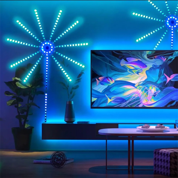 Đèn Led RGB Pháo Hoa, Trang Trí Decor Phòng, Cảm Biến Âm Thanh, Remote Điều Khiển - XS Store