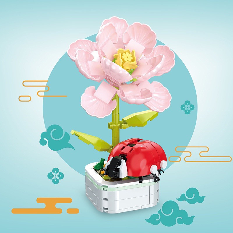 Bộ Lắp Ráp Mô Hình Chậu Hoa Và Côn Trùng
