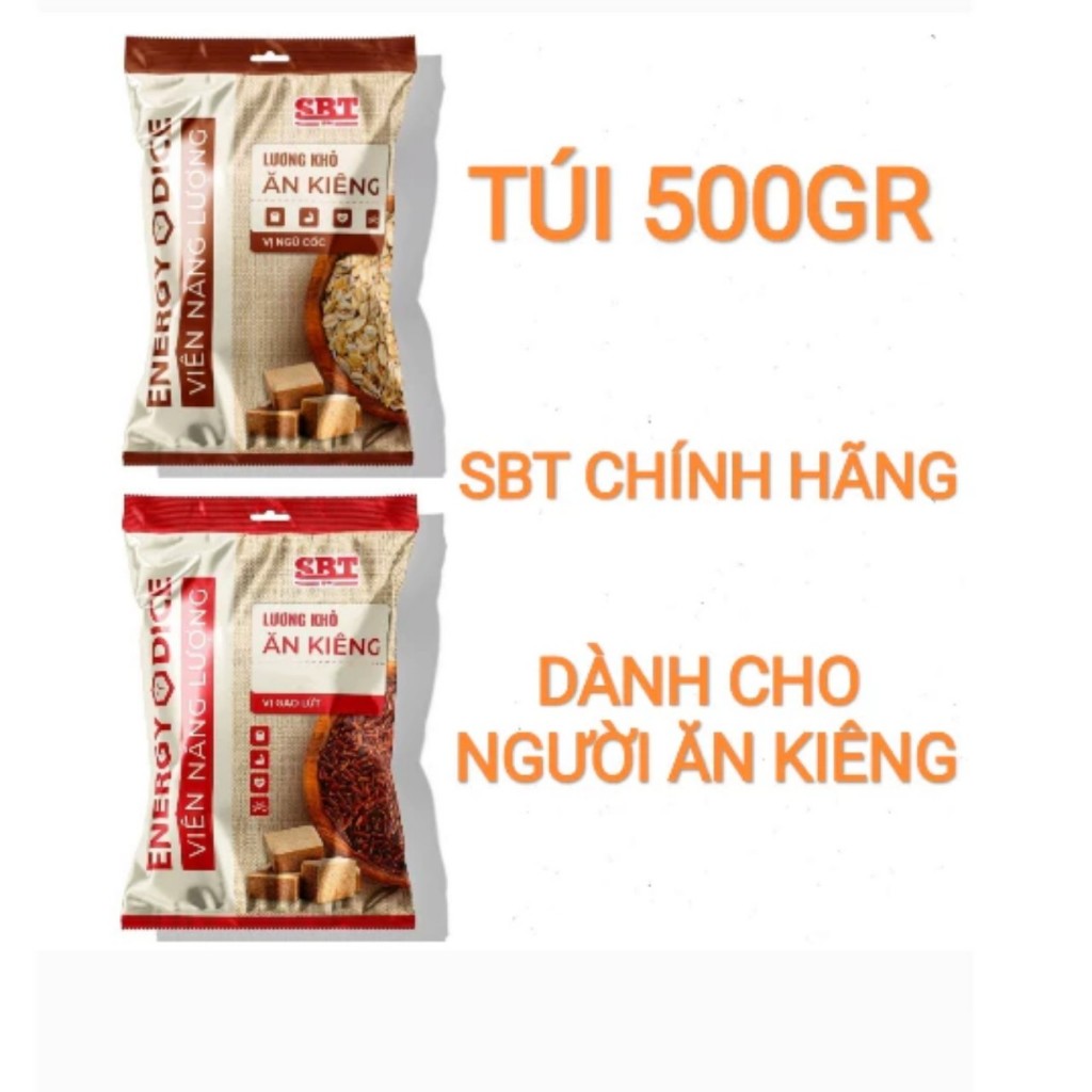 (500g) Lương khô ăn kiêng, giảm cân/Lương khô gạo lứt/yến mạch nhiều viên tiện lợi