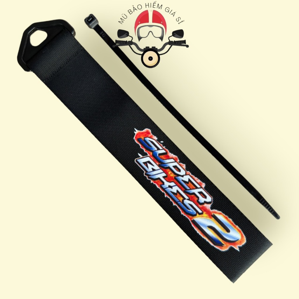 Móc Dây Cảng Sau, Móc Yên Trang Trí Xe Đua Racing Nhiều Mẫu Độc Lạ kèm dây rút - Đầu Nhựa Dây Poly Cao Cấp