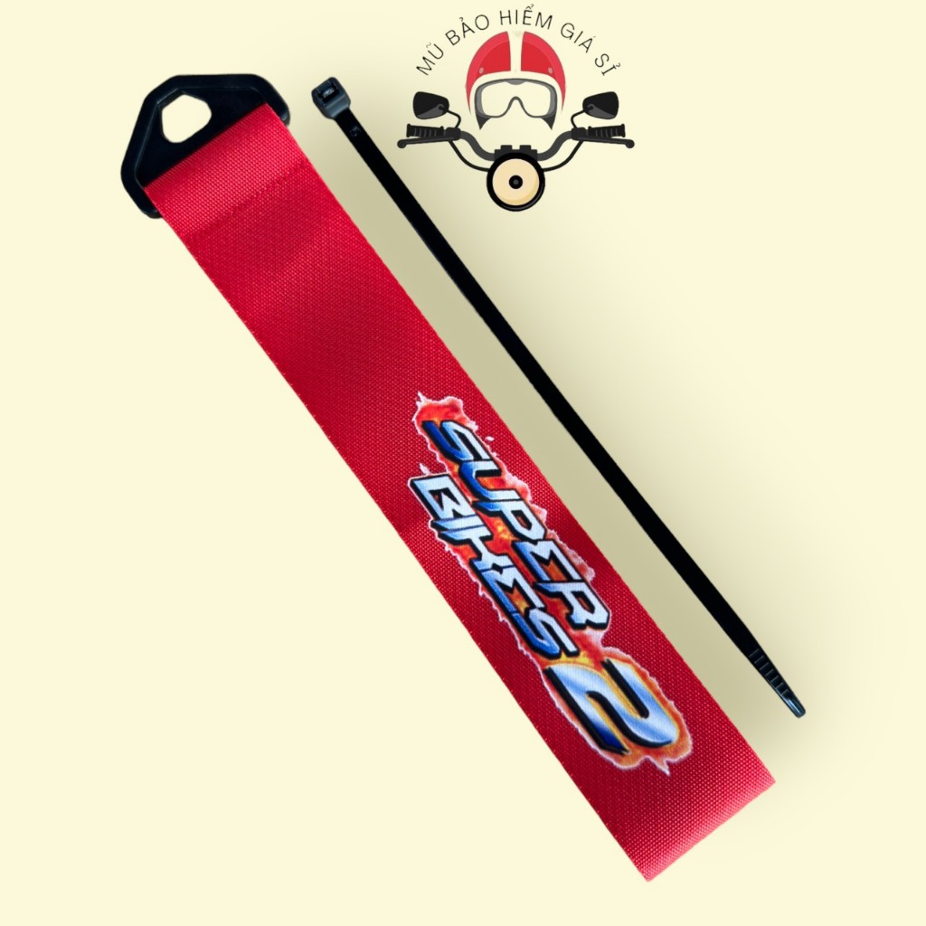 Móc Dây Cảng Sau, Móc Yên Trang Trí Xe Đua Racing Nhiều Mẫu Độc Lạ kèm dây rút - Đầu Nhựa Dây Poly Cao Cấp