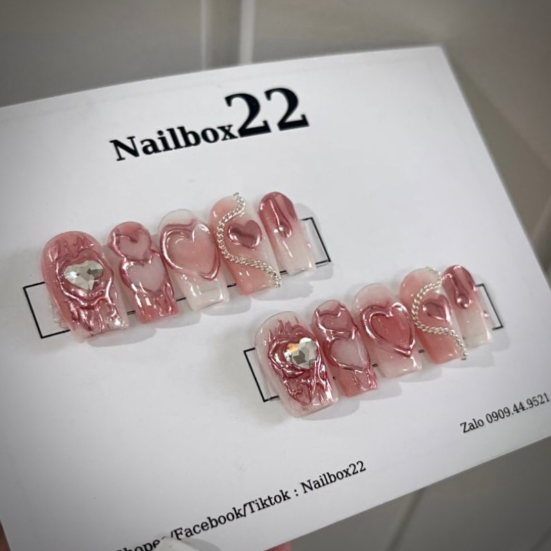 Nailbox  - Móng giả thiết kế🌷 Mẫu Y2K tráng gương hồng quá Slay✨🌷