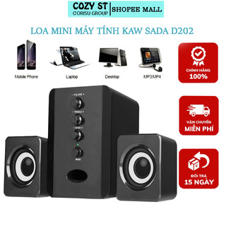 Loa Nghe Nhạc, Loa Mini Máy Tính US SADA D202 - Corisu Bass Chuẩn Âm Thanh Tuyệt Đỉnh Bảo Hành 12 Tháng